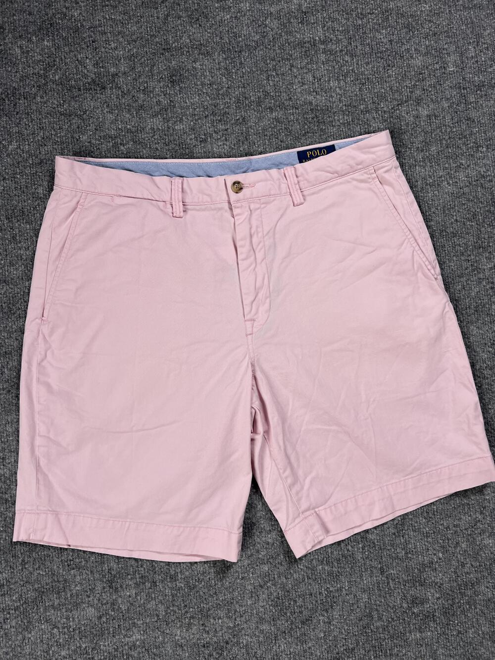Polo Ralph Lauren Shorts Chino Pink Cotton Stretch Classic Summer Mens 34
